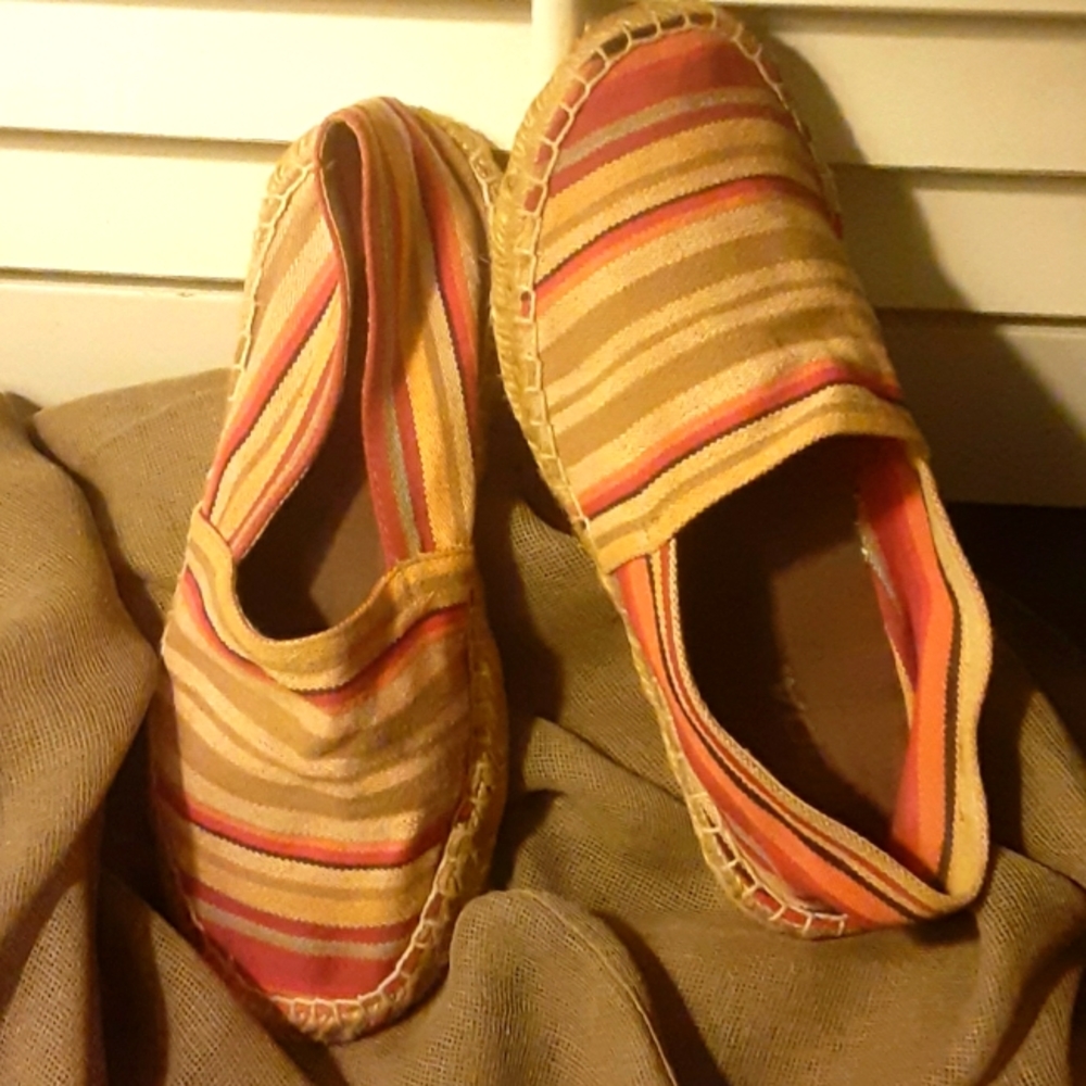 Canvas striped slip ons Espadrilles